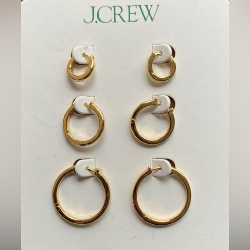 J. Crew Gold Hoop Earring Set